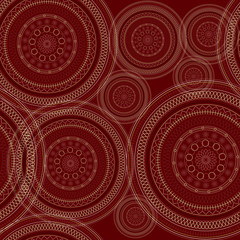 abstract ornament wallpaper pattern with circles, vector