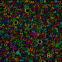 Alphabet background, vector