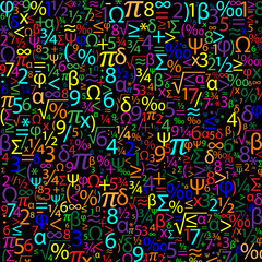 Fototapeta na wymiar Colorful background with numbers, vector