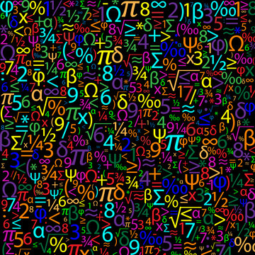 Colorful background with numbers, vector