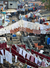 Open-air laundry, Mumbai, India