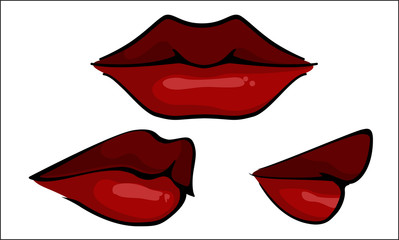 Hot Sensual Mouth, vector