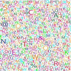 Alphabet background, vector