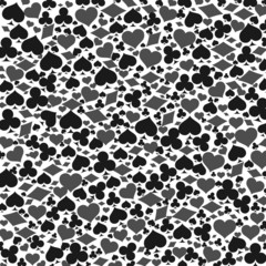 Background with game card symbols, vector