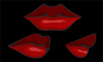 Hot Sensual Mouth, vector