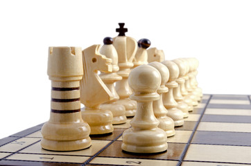 Chess, isolated over white