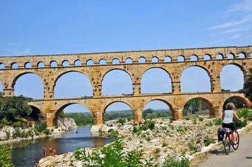 Fototapeta premium Pont du Gard, Linguadoca Roussillon, Francia