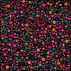 Background with lucky charms, vector
