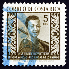 Postage stamp Costa Rica 1959 Boy, Painting by Jose Ribera