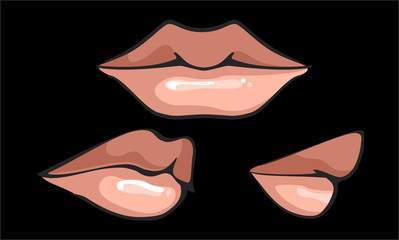 Hot Sensual Mouth, vector