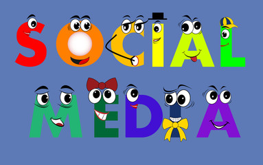 Social Media characters - network, vector