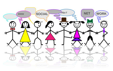 Character - social network, vector