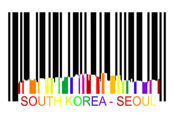 South Korea Seoul, vector