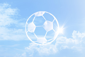 Fototapeta premium サッカーボールの雲