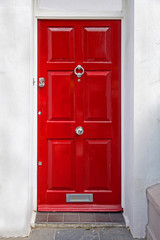 Retro red door