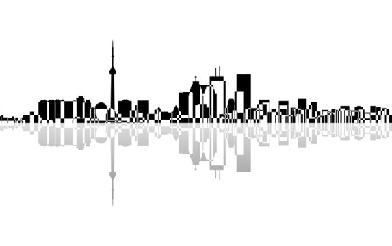 City Toronto panorama, vector