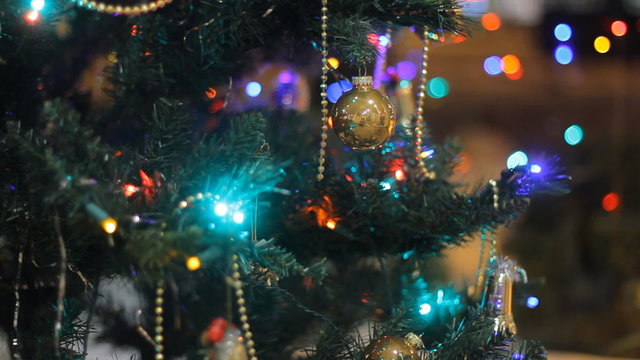Christmas tree and christmas lights