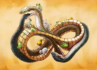 メビウスの輪の上のヘビ © ryooota