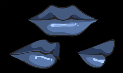 Hot Sensual Mouth, vector