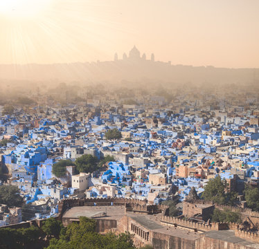 Blue City Jodhpur And Palace View, India