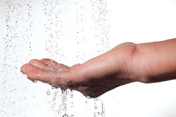 Fototapeta premium Hand and water.