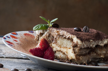 Italian dessert with berries