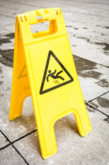 caution wet floor sign