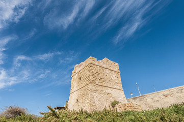 Fototapeta na wymiar Watch Tower near Blue Grotto in Malta