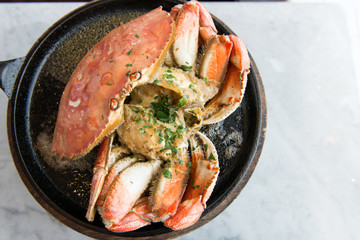 Garlic flavor crab