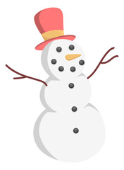 Snowman Character Vector