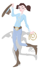Cowgirl Vector