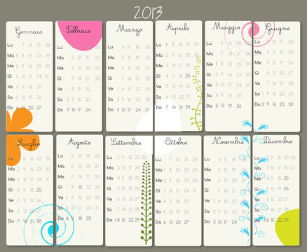 calendario 2013