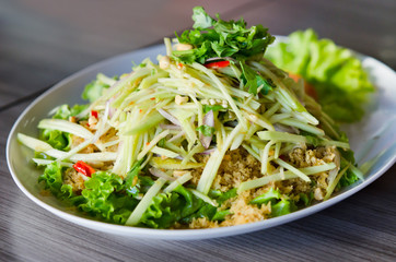 spicy food on white plate