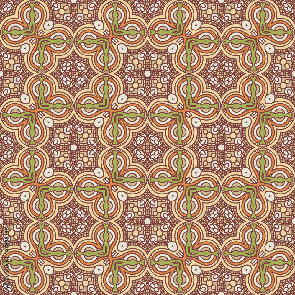 Aufkleber seamless colorful retro pattern background