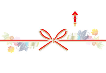 熨斗　水引 蝶結び　文様デザイン