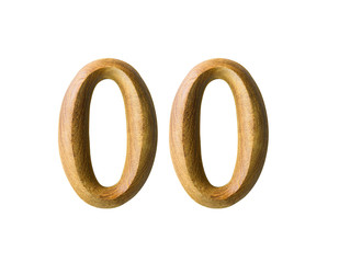 Wooden numeric 00