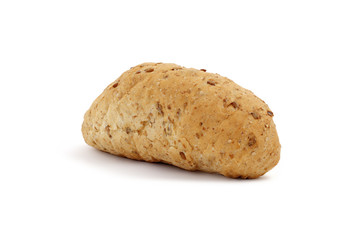 Fototapeta na wymiar single bread on a white background