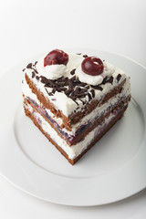 Stück einer Schwarzwälder Kirschtorte