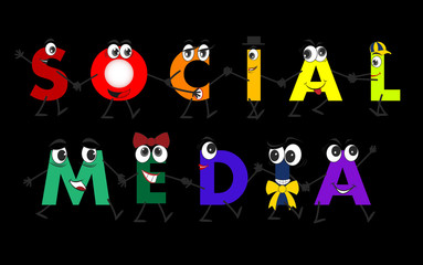 Social Media characters - network, vector