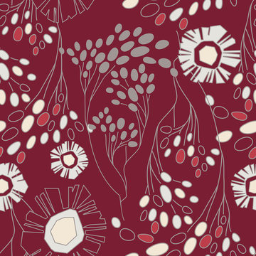 Seamless Floral Pattern With Flowers