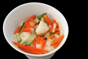 Gros plan sur la cassolette de légumes