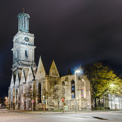 Aegidienkirche nachts, Hannover, Germany