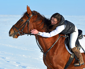 Obraz premium Girl with a horse
