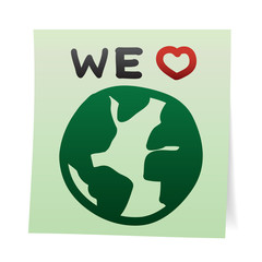 Hand draw cartoon on paper note.