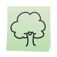 Hand draw cartoon on paper note.