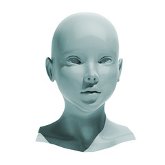 Android head isolated