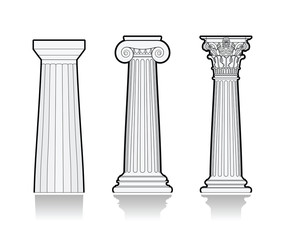 Stylized Greek columns