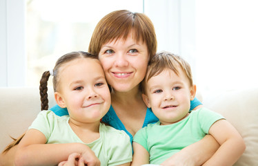 Mother is having fun with her son