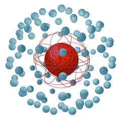 Molecules group 3D render