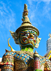 Fototapeta premium Guardian Statue at Wat Phra Kaew Grand Palace Bangkok